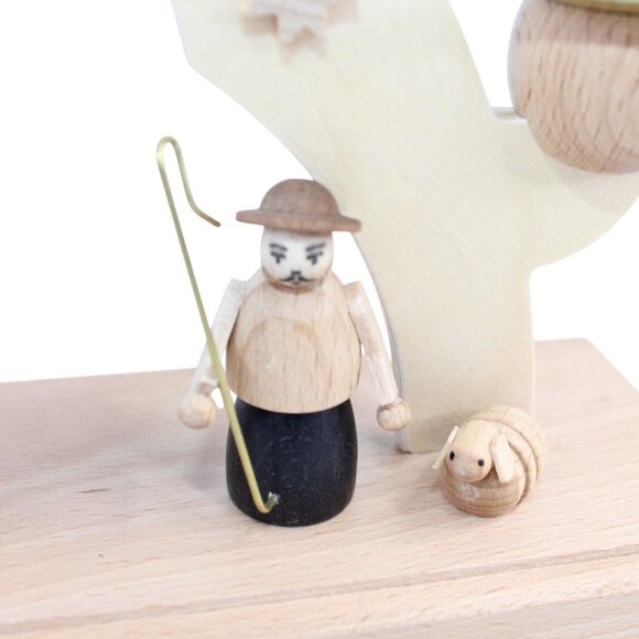 Wooden Straco Christmas Nativity Scene Arched 5-Candle Holder Made in Germany - Picture 9 of 12